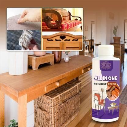 All-in-One Furniture Polish for wooden surfaces. Ideal for cleaning, restoring, and protecting furniture, antiques, and flooring.