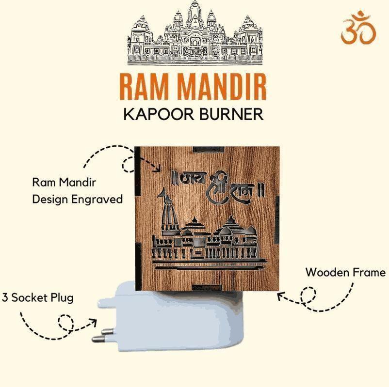 3-in-1 Ram Mandir Aroma Burner & Night Lamp